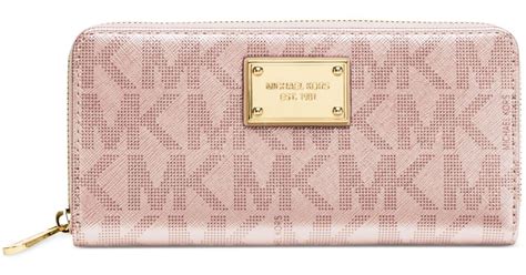 michael kors plush rose gold wallet|Michael Kors pink wallet sale.